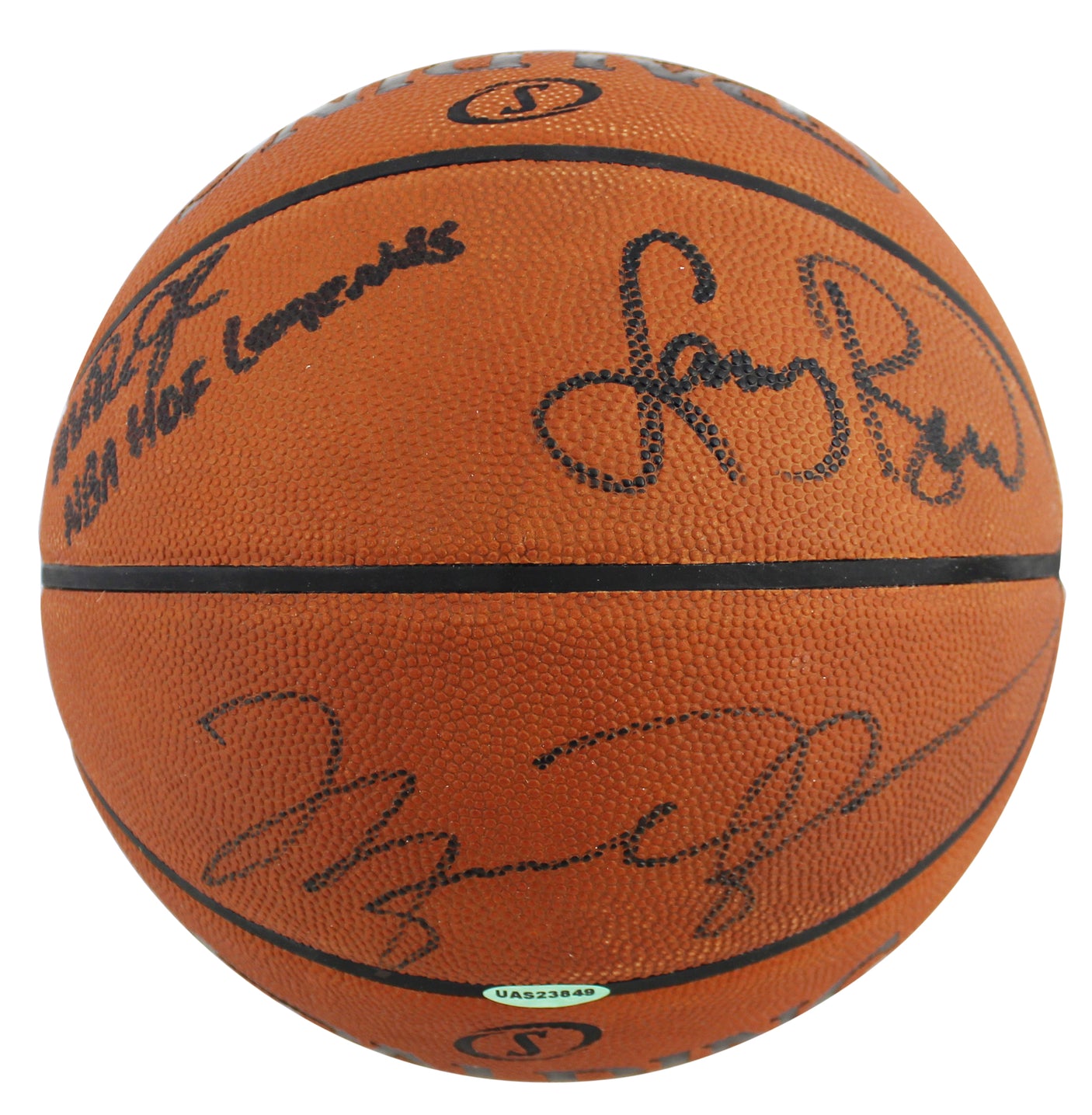 NBA HOF Legends (3) Jordan, Bird & Johnson Signed NBA Basketball BAS #A39837