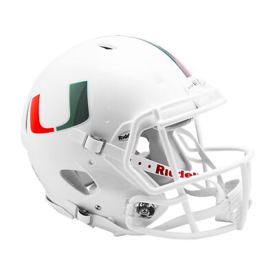 Miami Hurricanes Metallic Authentic F/S Football Helmet