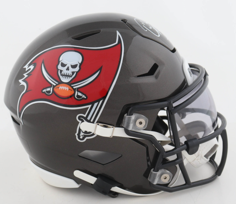 Derrick Brooks Signed Buccaneers Mid-Size MIDI SpeedFlex Helmet w/ Visor - Radtke