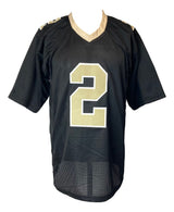 Aaron Brooks New Orleans Signed Black Football Jersey Sports Integrity
