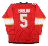 Aaron Ekblad Florida Signed Red Hockey Jersey BAS