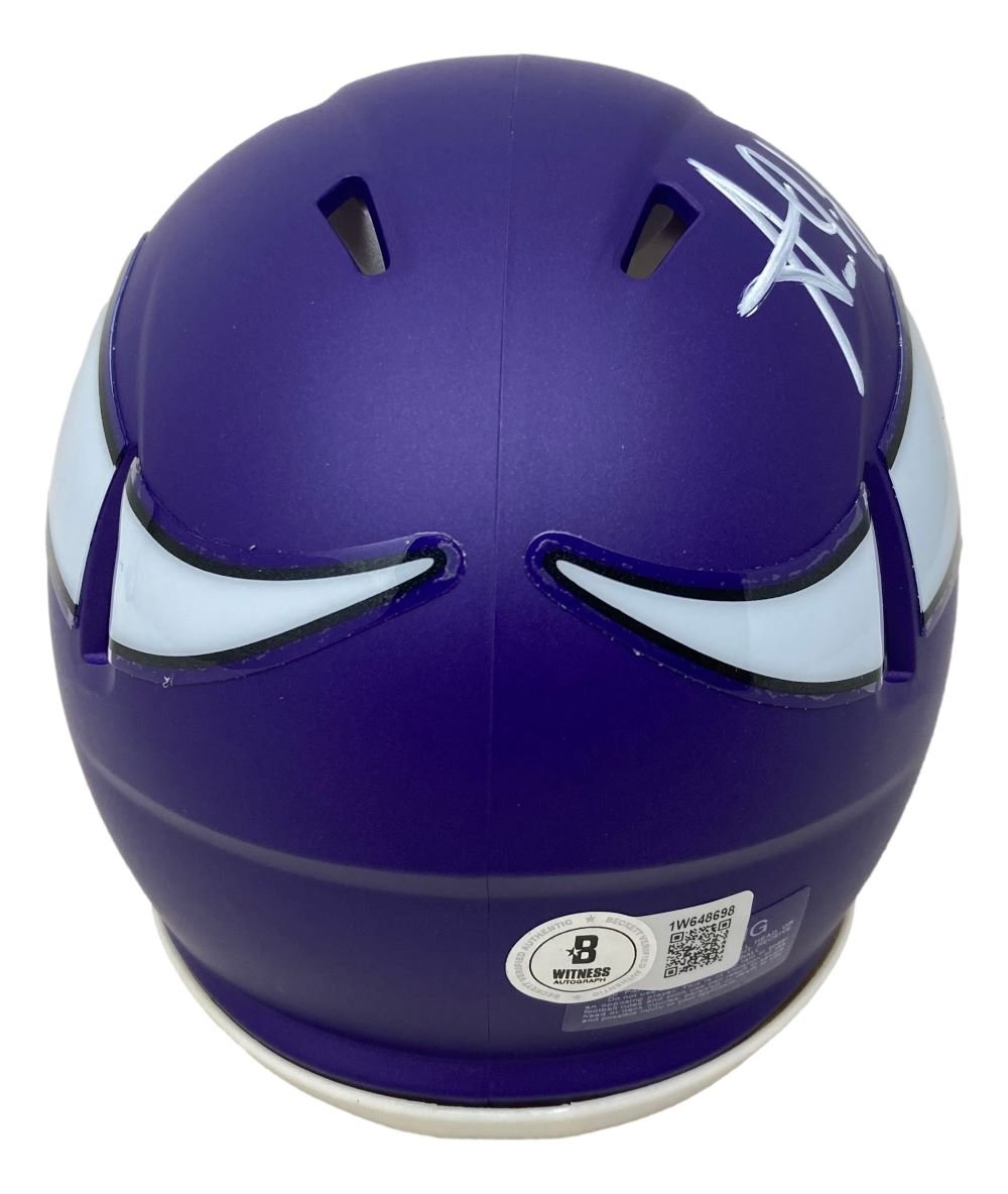 Aaron Jones Signed Minnesota Vikings Mini Speed Helmet BAS ITP - Sports Integrity