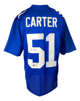 Abdul Carter New York Signed Blue Football Jersey BAS