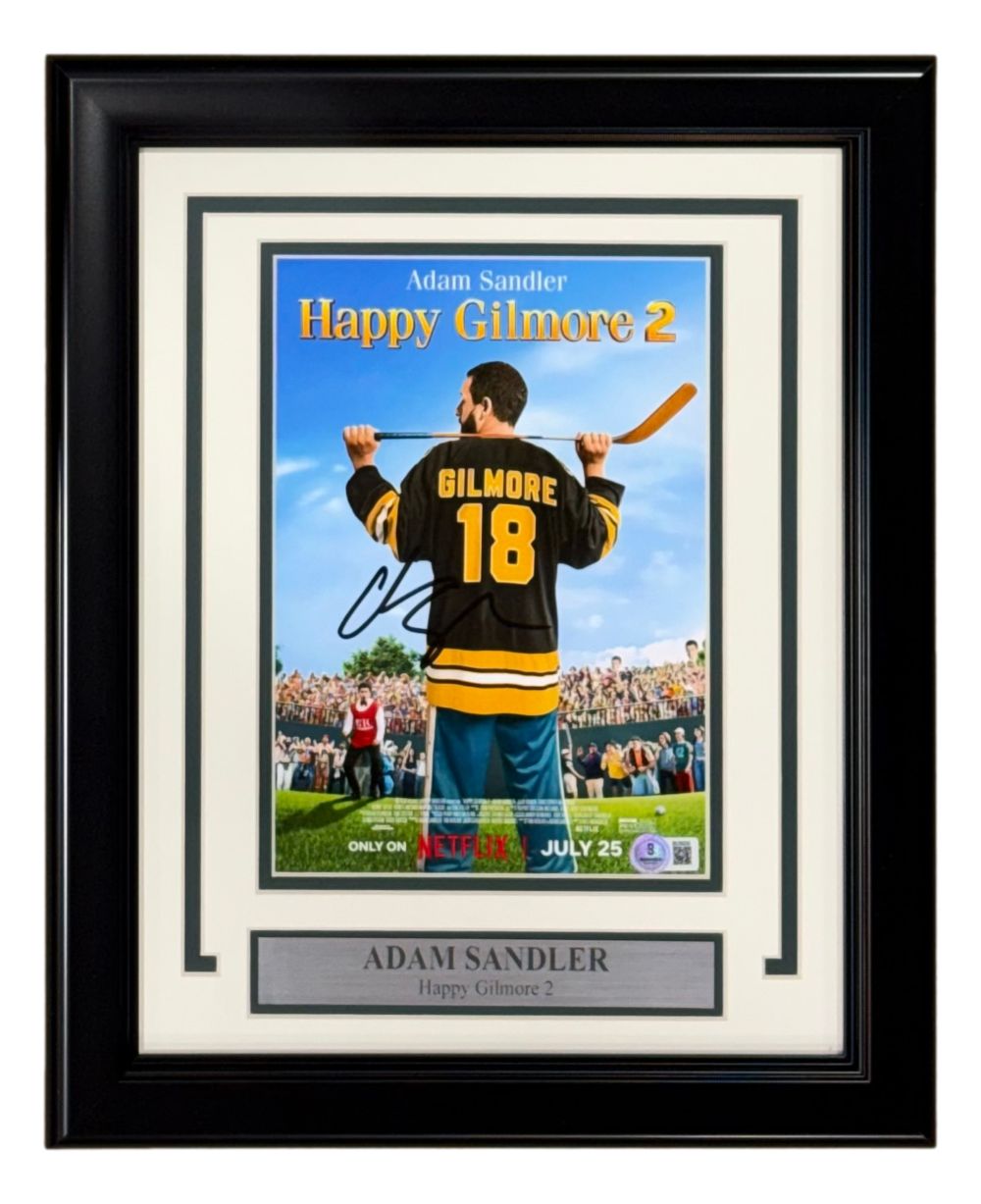 Adam Sandler Signed Framed 8x10 Happy Gilmore 2 Photo BAS