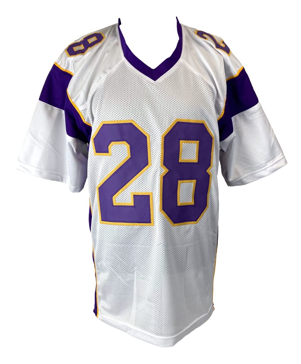 Adrian Peterson Minnesota Signed White Football Jersey JSA