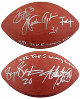 NFL Leading Rushers (5) Payton Smith Sanders Signed Official Nfl Football BAS 5
