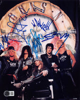 GNR (5) Rose, Slash, McKagan, Stradlin & Adler Signed 8x10 Photo BAS #AE44784