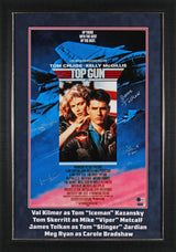Top Gun (4) Kilmer, Ryan, Skerritt & Tolkan Signed Framed 16x24 Photo BAS LOA
