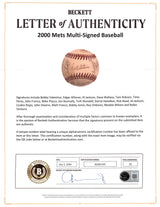 2000 Mets (20) Valentine, Piazza, Ventura Signed ONL Baseball BAS #AG007241