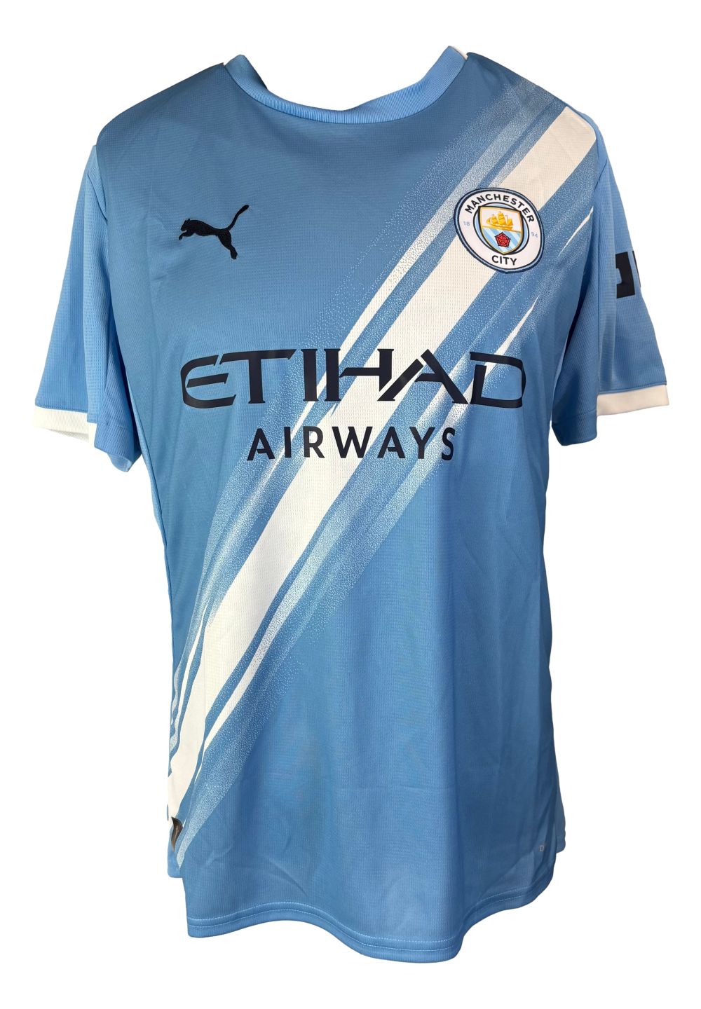 Sergio Aguero Signed Manchester City Puma Soccer Jersey 2 BAS