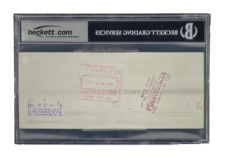 Al Davis Signed Oakland Raiders Bank Check #13370 Auto 10 BAS