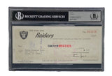 Al Davis Signed Oakland Raiders Bank Check #13370 Auto 10 BAS