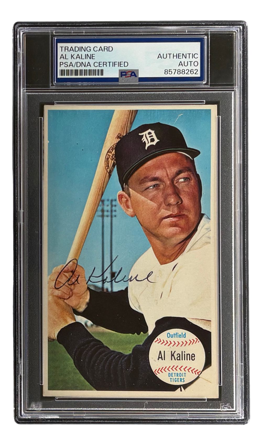 Al Kaline Signed In Black 1964 Topps Giants #12 Detroit Tigers Card PSA/DNA