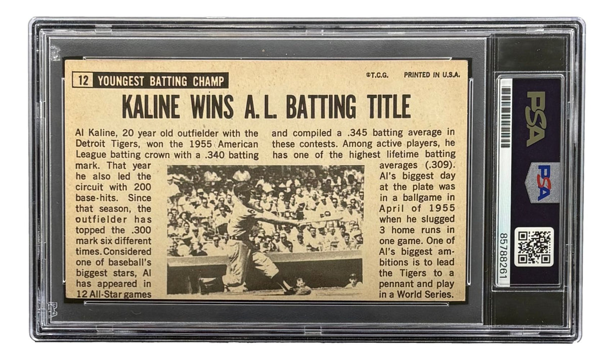 Al Kaline Signed 1964 Topps Giants #12 Detroit Tigers Card PSA/DNA