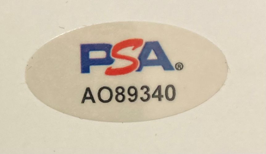 An Al Pacino Signed 11x17 Scarface Photo by Sports Integrity features an oval sticker with the blue and red PSA logo above the black code AO89340 on a white background.