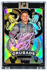 Alex Bowman Signed 2021 Panini Prizm Crusade #14 Trading Card PA Encapsulated
