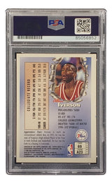Allen Iverson Signed 1996 Topps Finest #69 76ers Rookie Card PSA/DNA - Sports Integrity