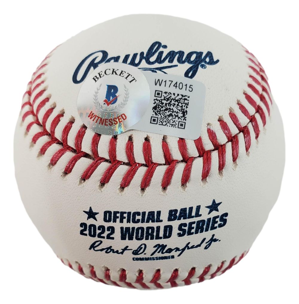Jose Altuve Houston Astros Signed 2022 World Series Baseball 2022 WS Champs BAS