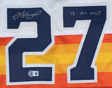 Jose Altuve Houston Signed Alternate White Baseball Jersey 17 AL MVP BAS