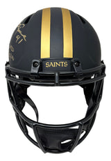 Alvin Kamara Signed Saints FS Eclipse Authentic Speed Helmet 6 TDs 12/25/20 BAS