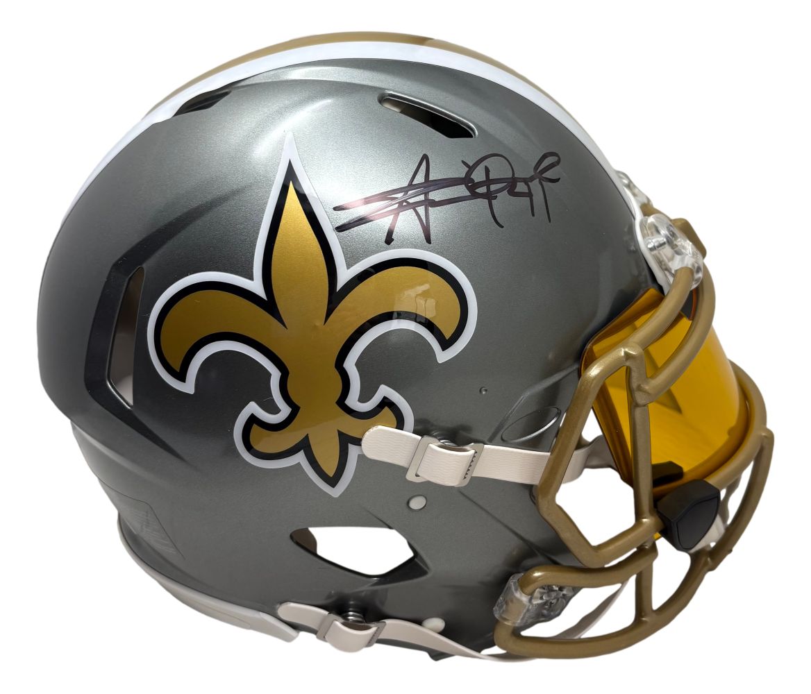 Alvin Kamara Signed Saints FS Flash Authentic Speed Helmet w/ Visor BAS