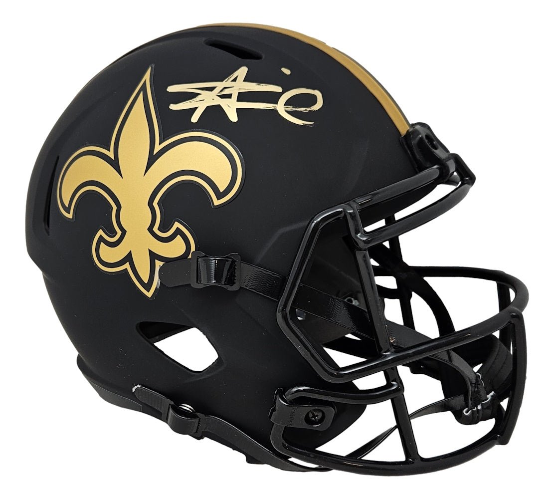 Alvin Kamara Signed New Orleans Saints FS Eclipse Replica Speed Helmet BAS ITP - Sports Integrity