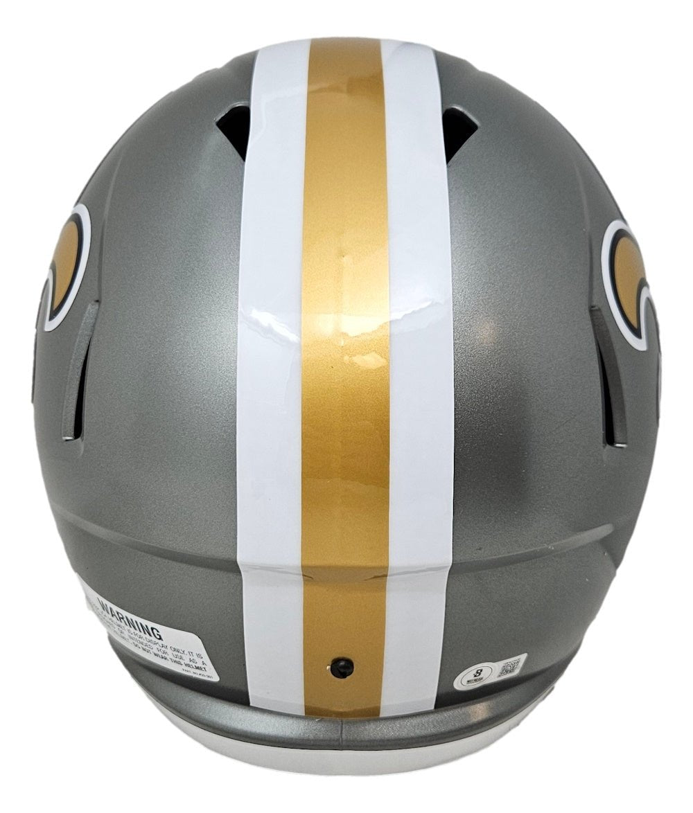 Alvin Kamara Signed New Orleans Saints FS Flash Replica Speed Helmet BAS ITP - Sports Integrity