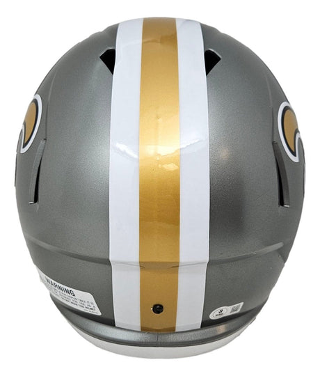 Alvin Kamara Signed New Orleans Saints FS Flash Replica Speed Helmet BAS ITP - Sports Integrity