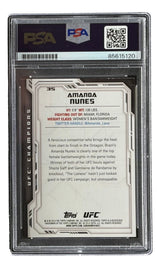 Amanda Nunes Signed 2014 Topps #35 MMA Trading Card PSA