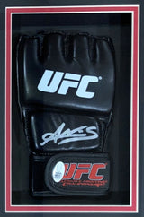 Amanda Nunes Signed MMA Fight Glove w/ 8x10 Rousey Photo In Shadowbox JSA QR