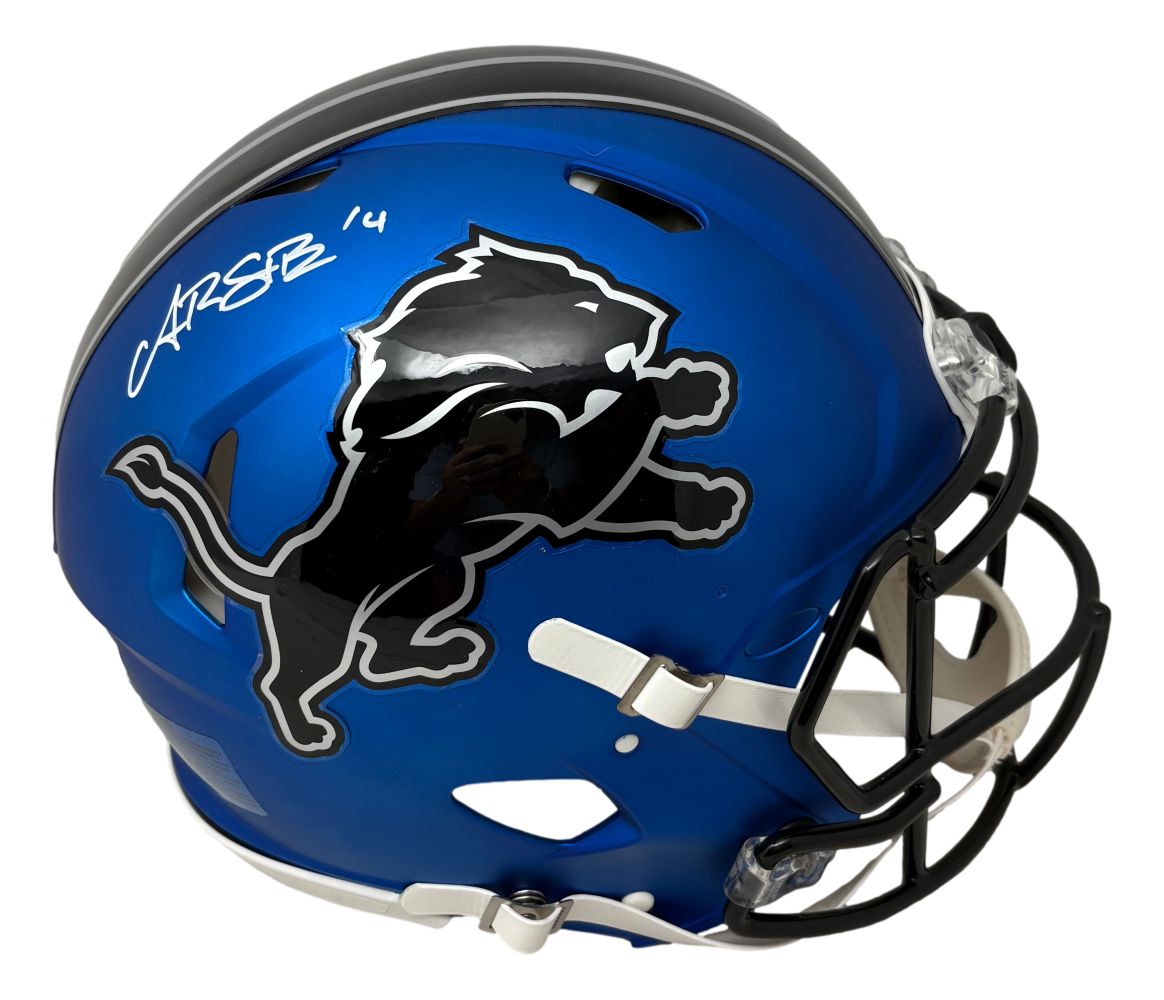 Amon-Ra St Brown Signed Detroit Lions FS Authentic Speed Helmet BAS