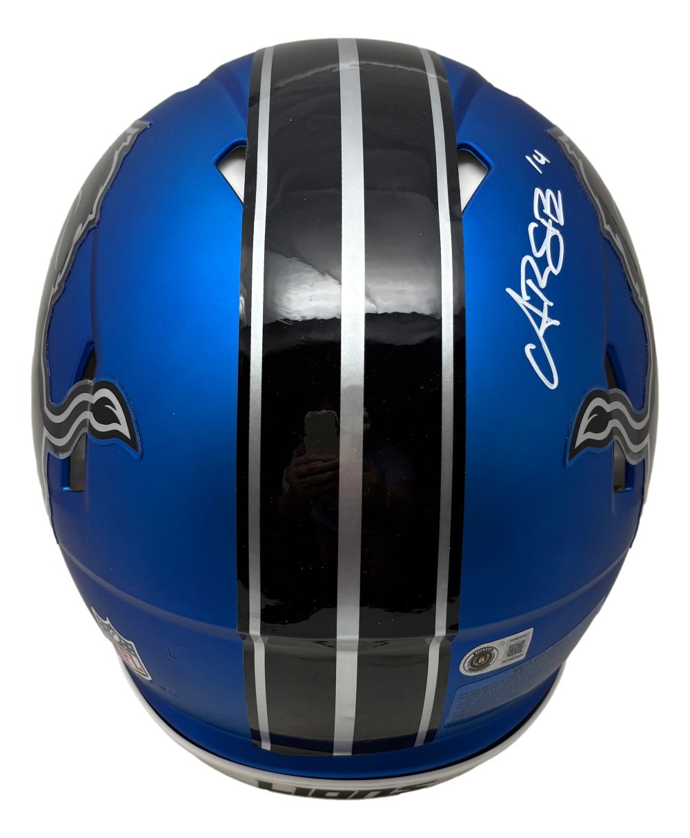 Amon-Ra St Brown Signed Detroit Lions FS Authentic Speed Helmet BAS