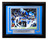 Amon-Ra St. Brown Signed Framed 8x10 Detroit Lions Photo JSA