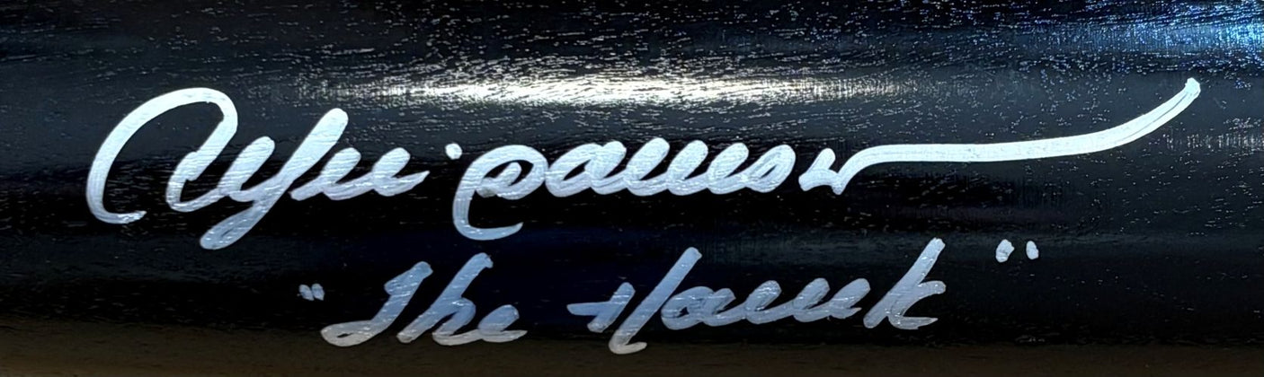Andre Dawson Chicago Cubs Signed Black Louisville Slugger Bat The Hawk BAS