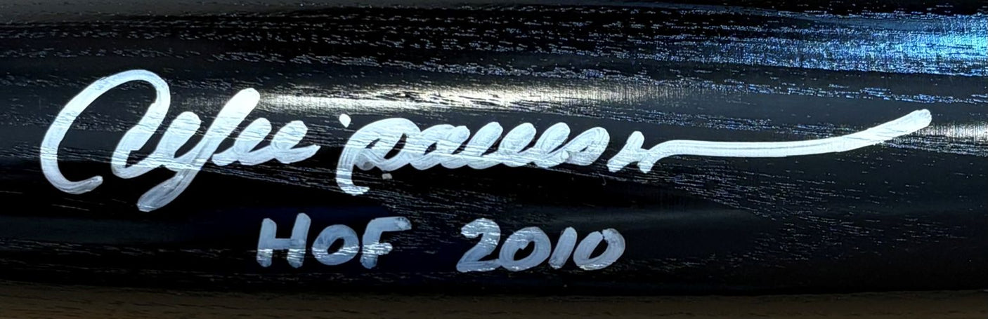 Andre Dawson Chicago Cubs Signed Black Louisville Slugger Bat HOF 2010 BAS