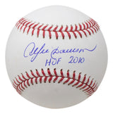 The Sports Integrity Andre Dawson Chicago Cubs Official MLB baseball features a blue ink autograph and "HOF 2010" inscription.