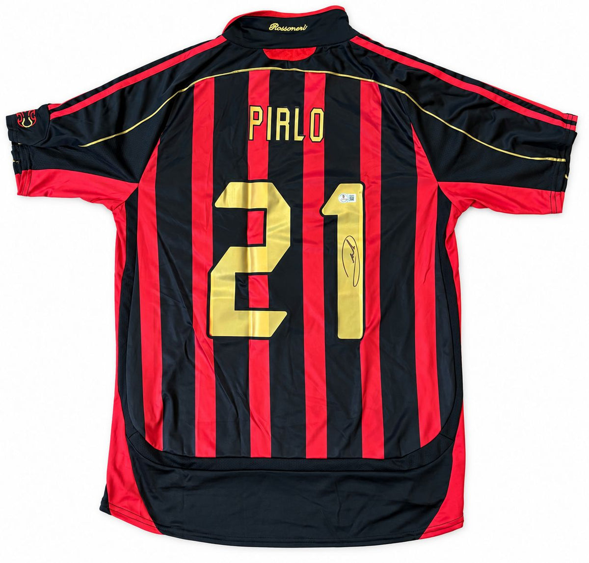Andrea Pirlo Signed AC Milan Adidas Soccer Jersey BAS