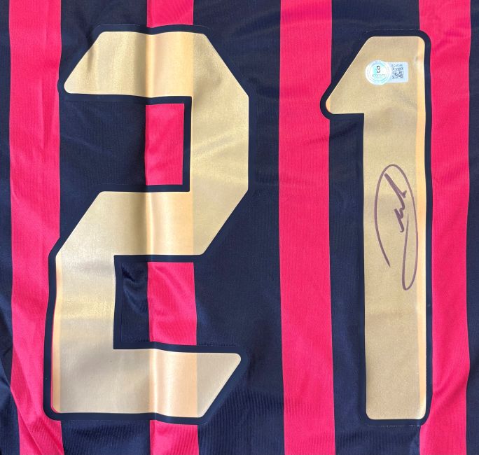 Andrea Pirlo Signed AC Milan Adidas Soccer Jersey BAS