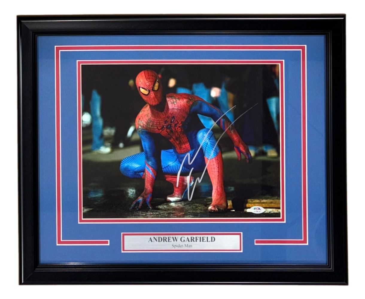 Andrew Garfield Signed Framed 11x14 Spider-Man Photo PSA/DNA AP50191