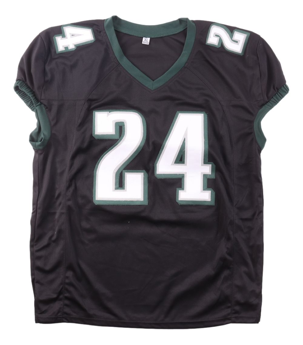 Andrew Mukuba Philadelphia Signed Black Pro Cut Football Jersey JSA QR Hologram