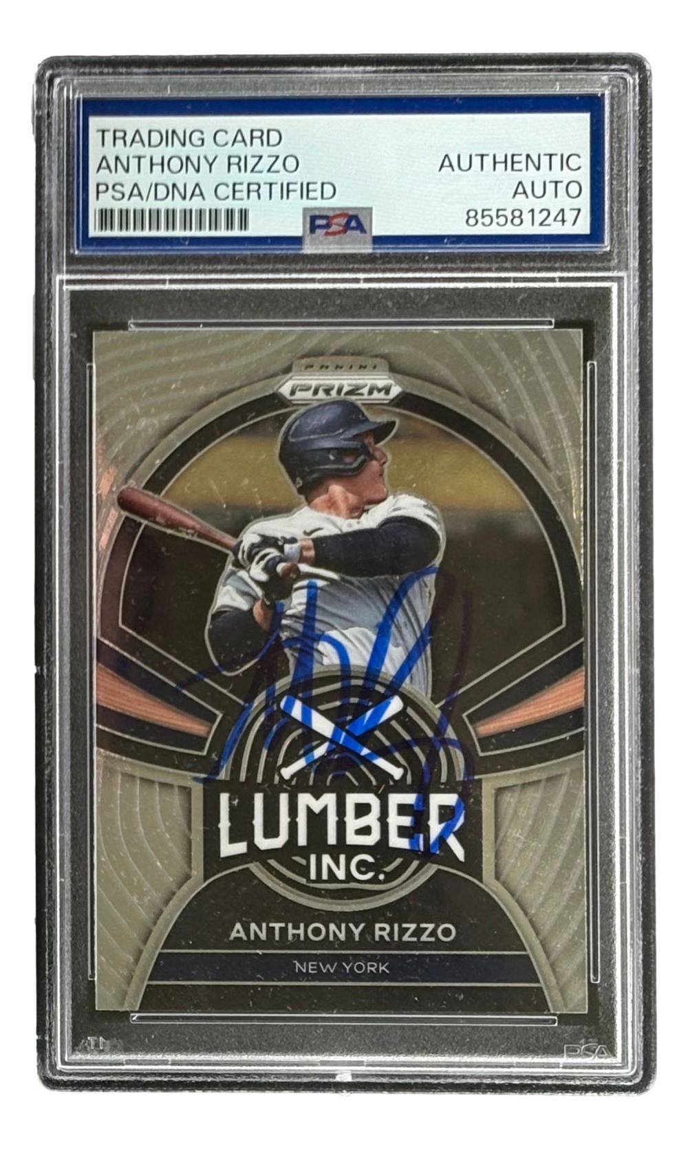 Anthony Rizzo Signed 2022 Panini Prizm #LI-5 New York Yankees Card PSA