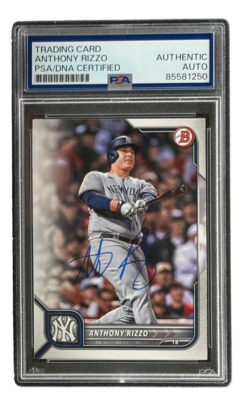 Anthony Rizzo Signed 2022 Topps #76 New York Yankees Card PSA
