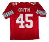Archie Griffin Ohio State Signed Red Football Jersey HT 1974/75 GTSM