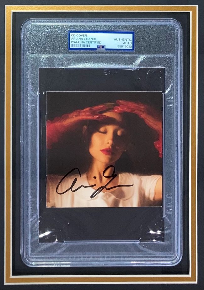 Ariana Grande Signed Framed Eternal Sunshine CD Insert w/ 11x14 Photo PSA