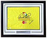 Arnold Palmer Signed Framed Arnold Palmer Invitational Yellow Golf Flag JSA LOA