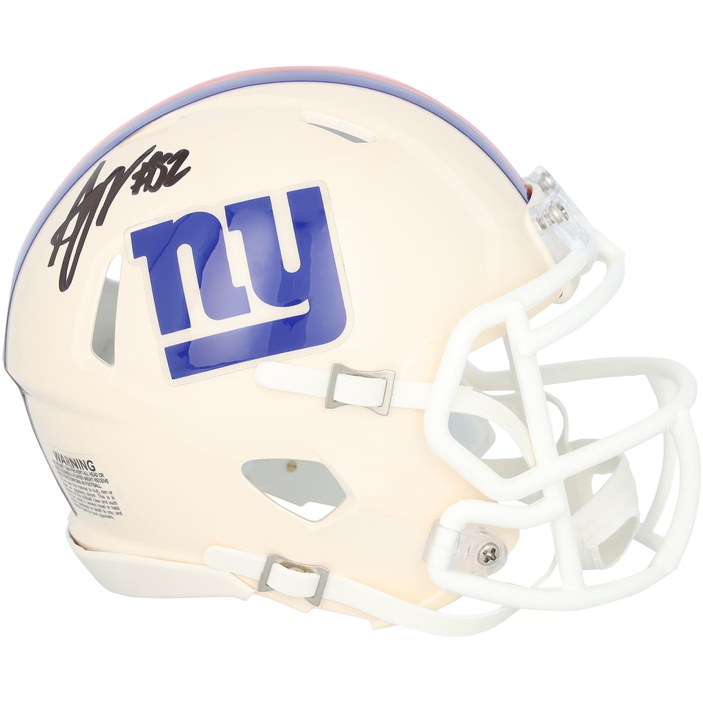 Arvell Reese Autographed New York Giants RETRO Speed Mini Helmet Fanatics