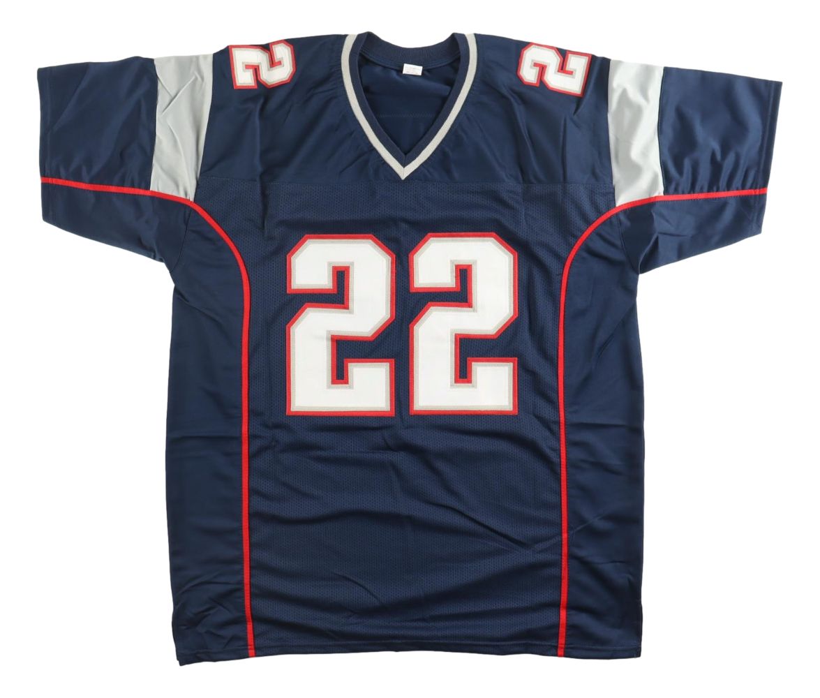 Asante Samuel New England Signed Blue Football Jersey JSA