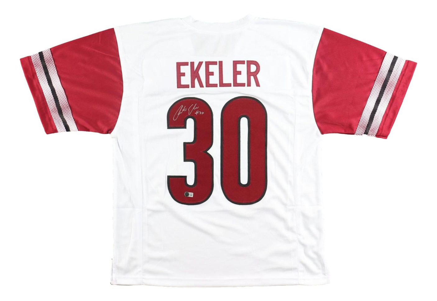 Austin Ekeler Washington Signed White Football Jersey BAS
