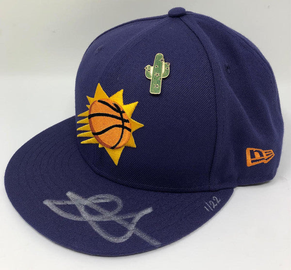 DEANDRE AYTON Autographed Phoenix Suns New Era 2018 Draft Day Cap GDL LE 1/22