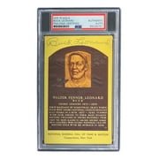 Buck Leonard Signed 4x6 Homestead Grays HOF Plaque Card PSA/DNA 85025751 - Sports Integrity